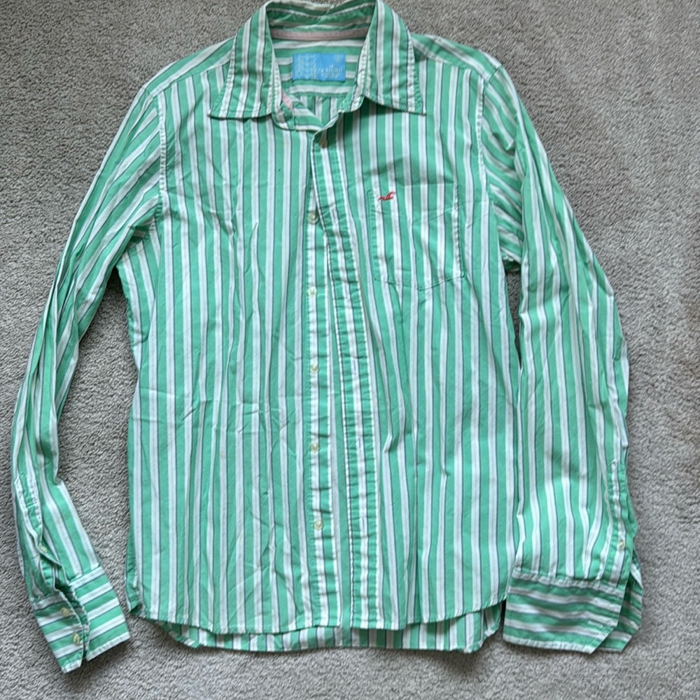 Men’s Hollister colored long sleeve shirt, size large